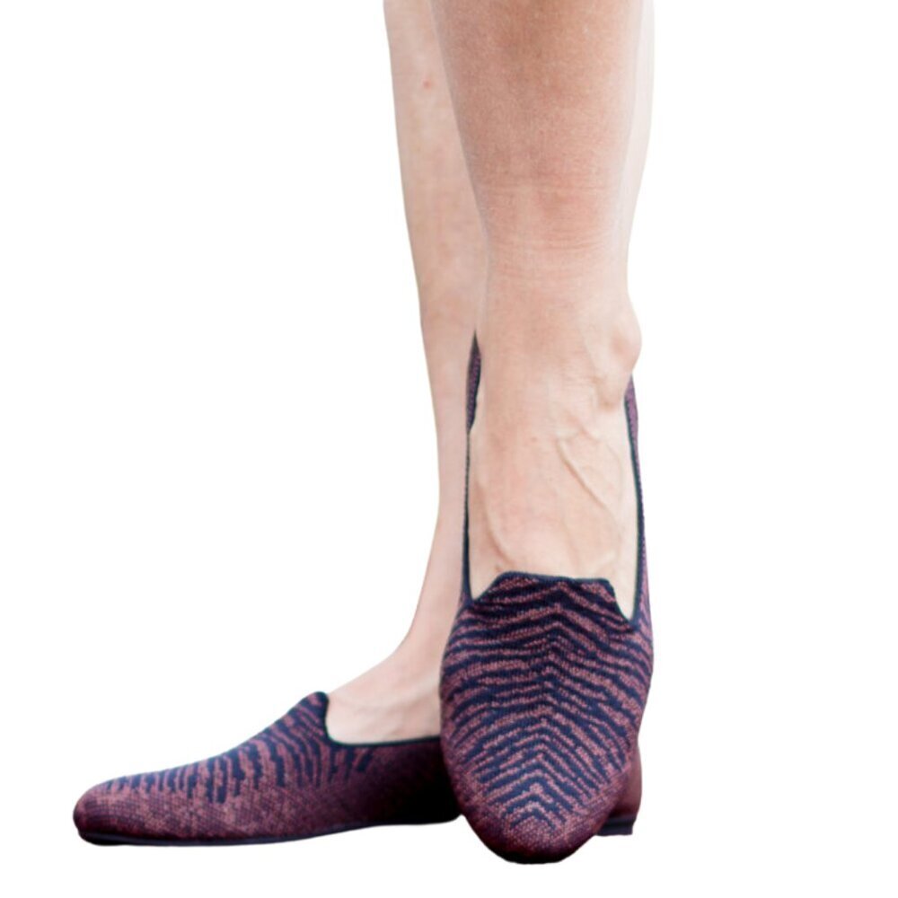 Rothy's Brown & Black Twinkling Zebra-Print Flats Retired
